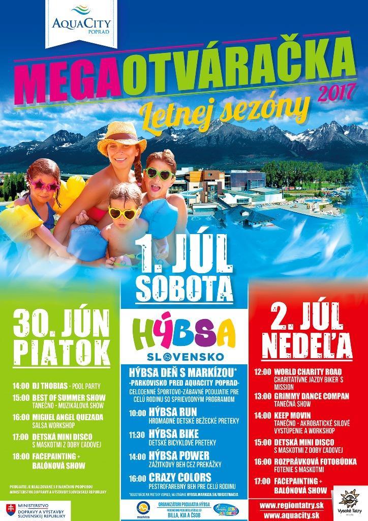 Megaotváračka letnej sezóny v Aquacity Poprad