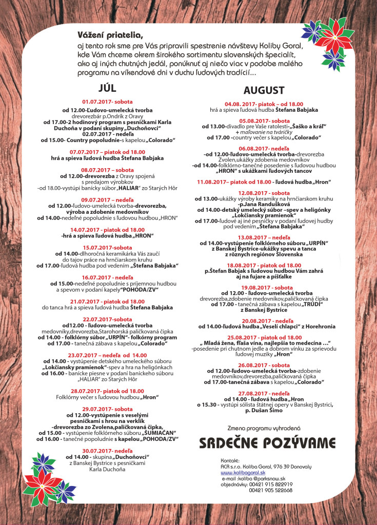 Letný program v Kolibe Goral