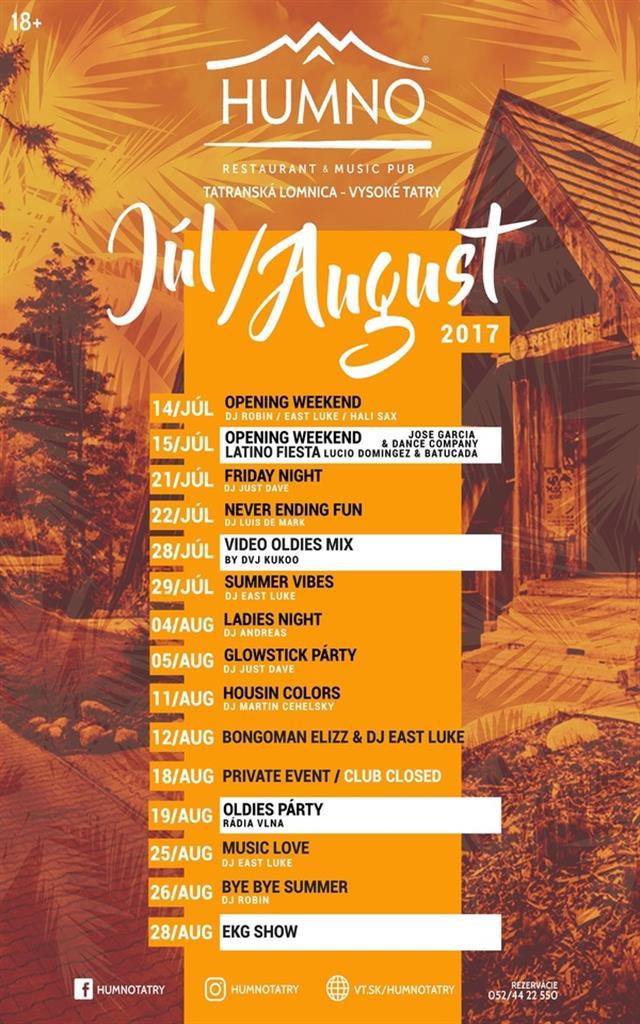 HUMNO - program na leto 2017