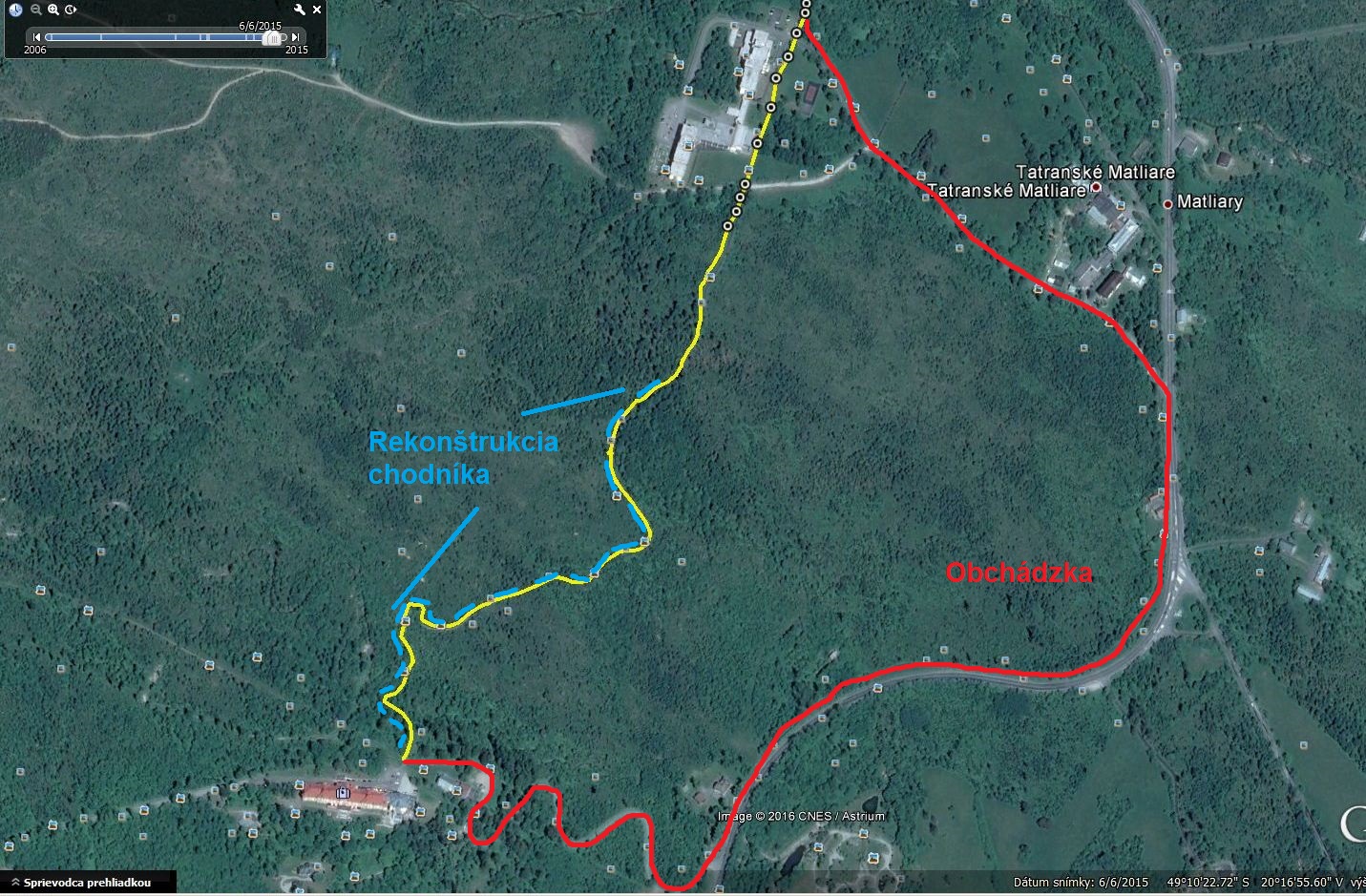 Uzávera turistického chodníka z Tatranskej Lomnice k hotelu Hutník 
