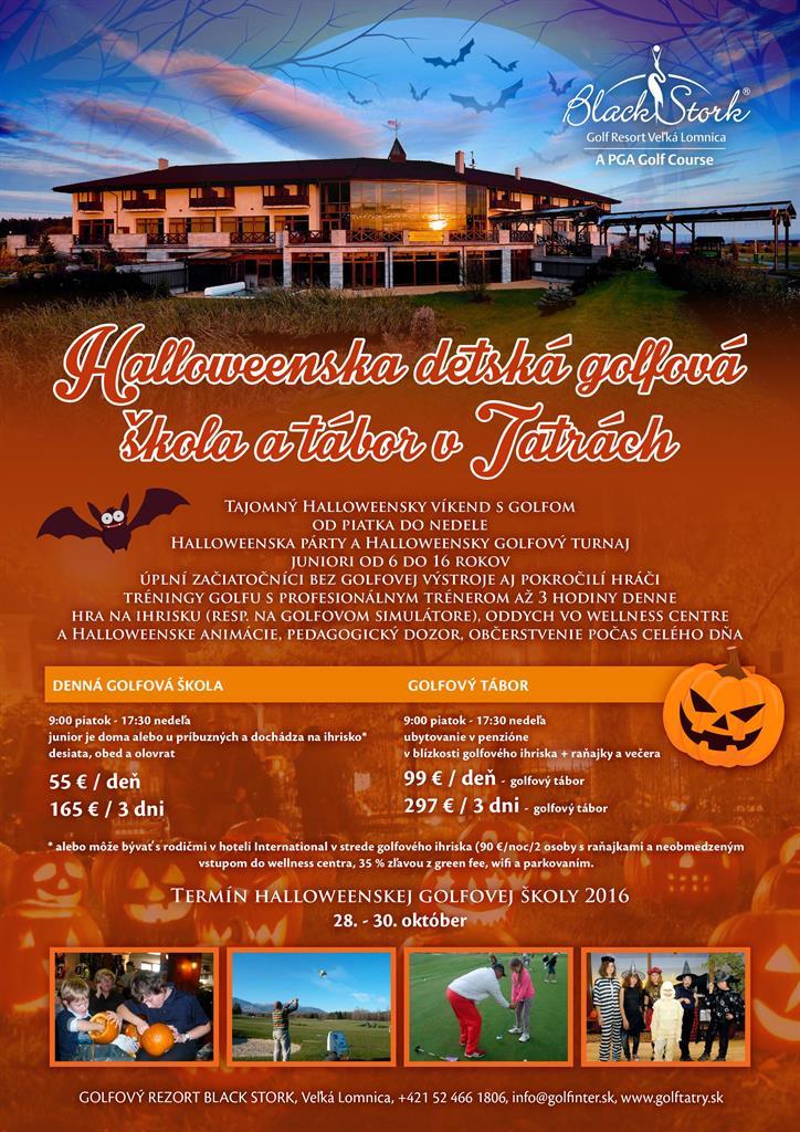 Halloweenska detská golfová škola a tábor v Tatrách