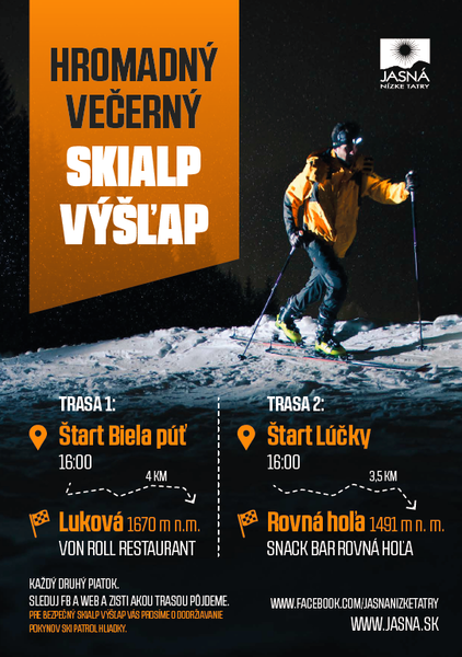 Hromadný večerný skialp - 13.01.