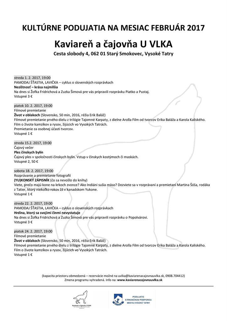 U VLKA - program na február 2017