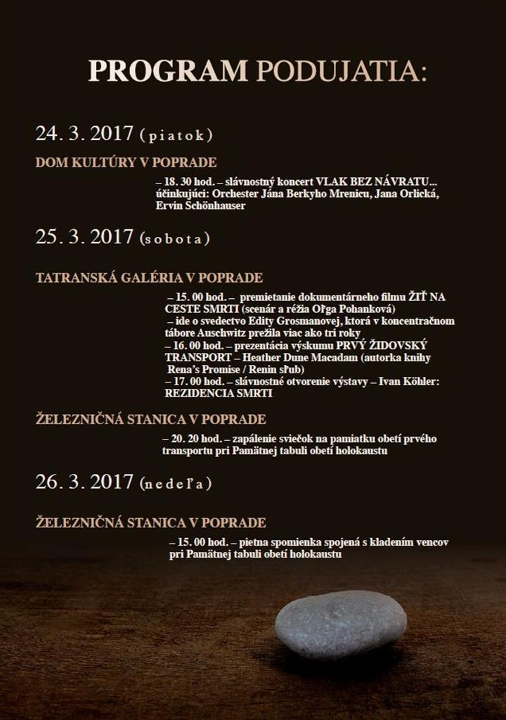 75. výročie odchodu prvého transportu zo Slovenska