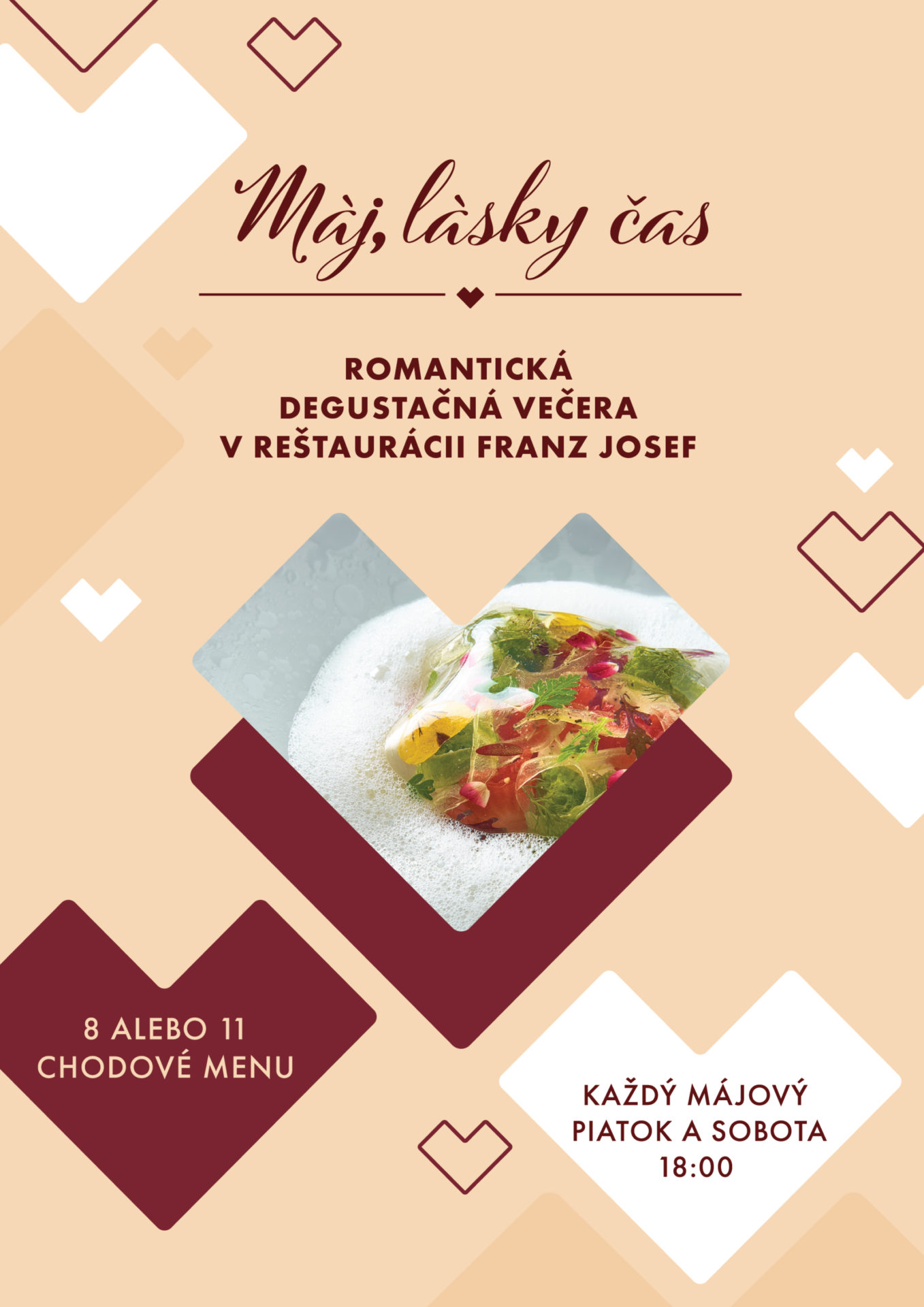 Romantická degustačná večera v reštaurácii Franz Josef