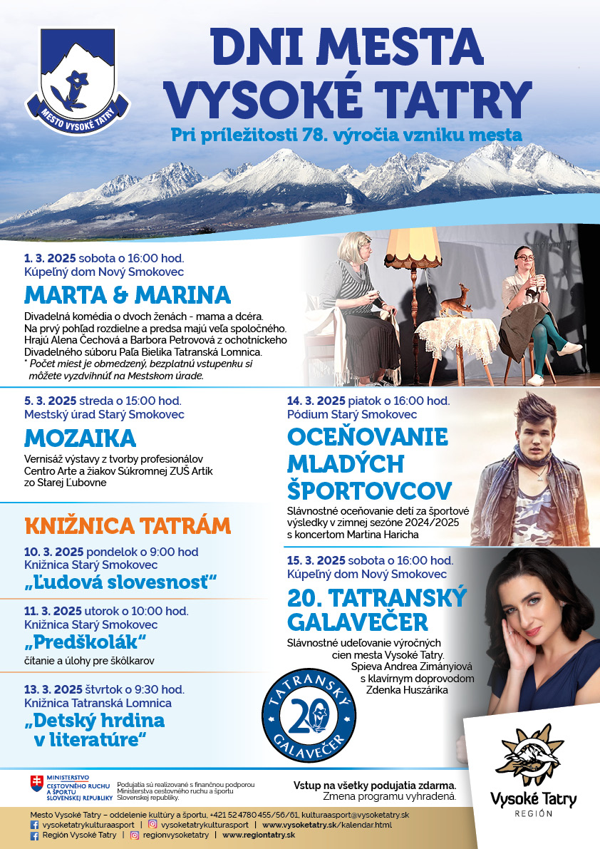 Dni mesta Vysoké Tatry – VERNISÁŽ VÝSTAVY MOZAIKA