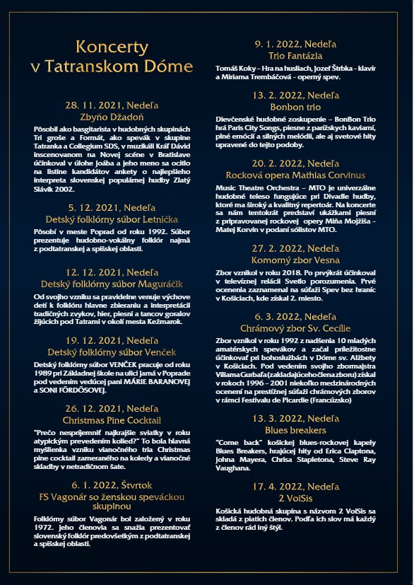 Koncerty v Tatranskom dóme – Rocková opera Mathias Corvinus