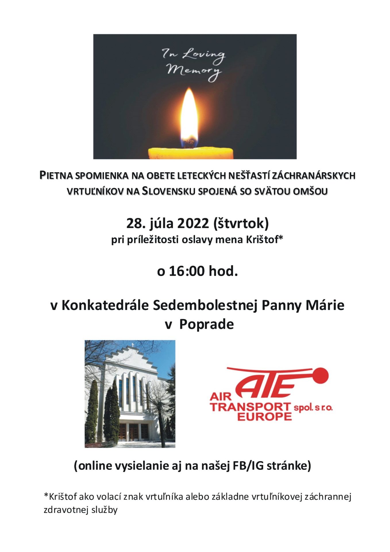 Pietna spomienka na obete leteckých neštastí