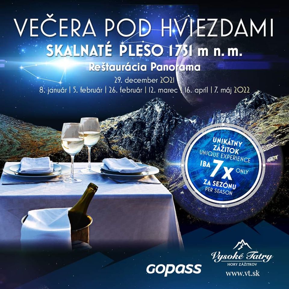 Večera pod hviezdami – Skalnaté Pleso