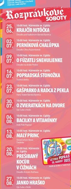 Rozprávkové soboty Popradského kultúrneho leta – MALÝ PRINC