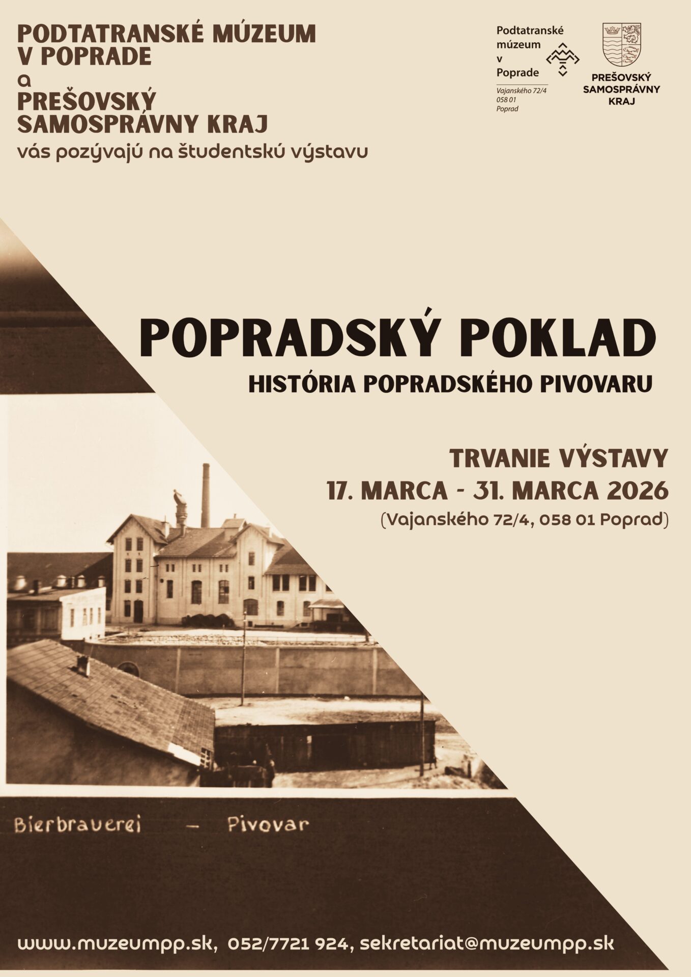 POPRADSKÝ POKLAD –  história popradského pivovaru.