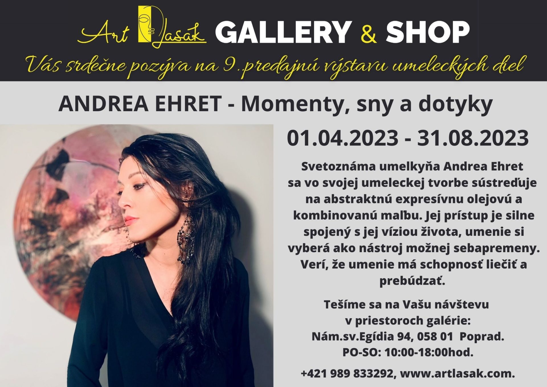 Výstava Andrea Ehret – Momenty, sny a dotyky