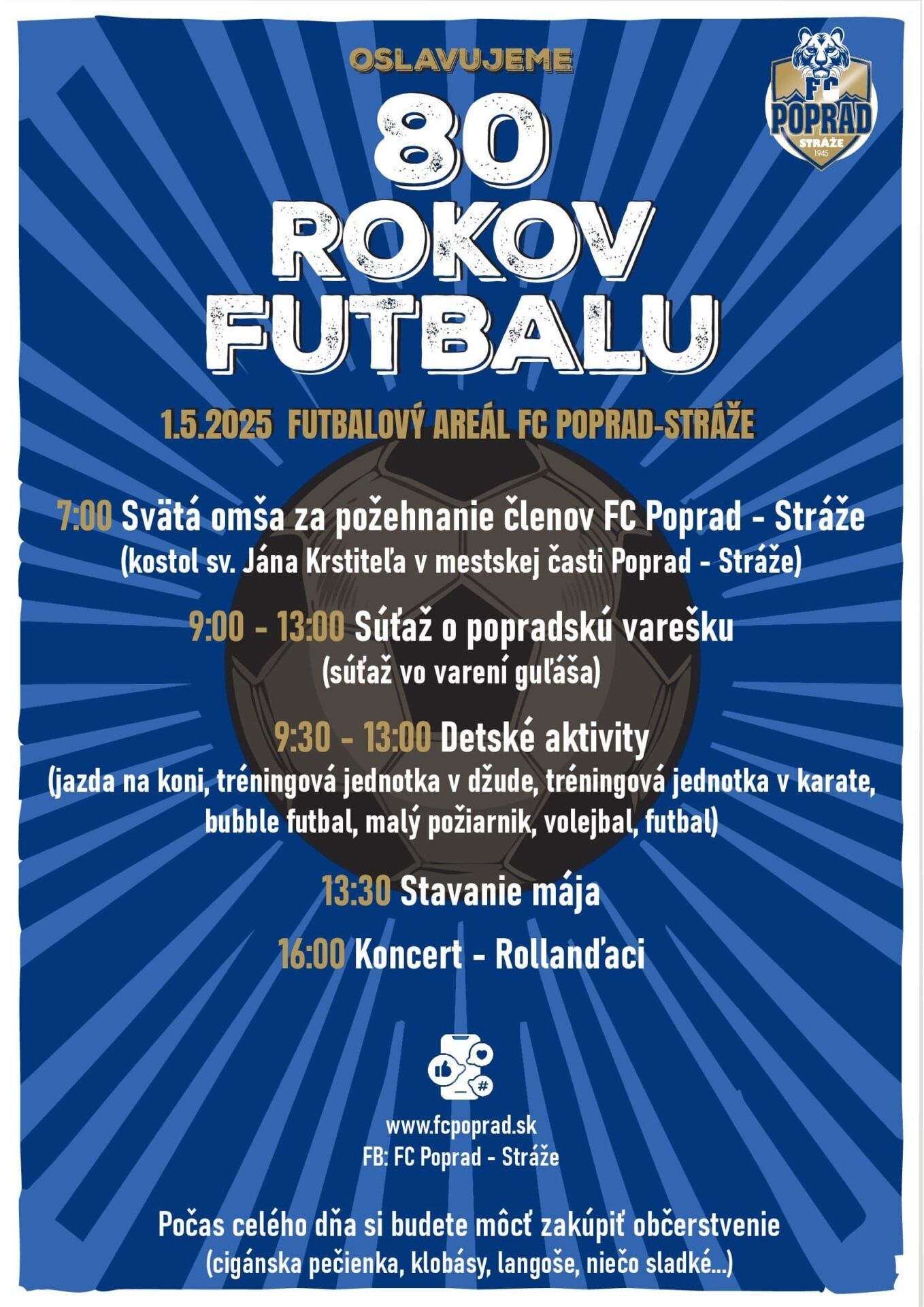 FC Poprad-Stráže oslavuje 80 rokov