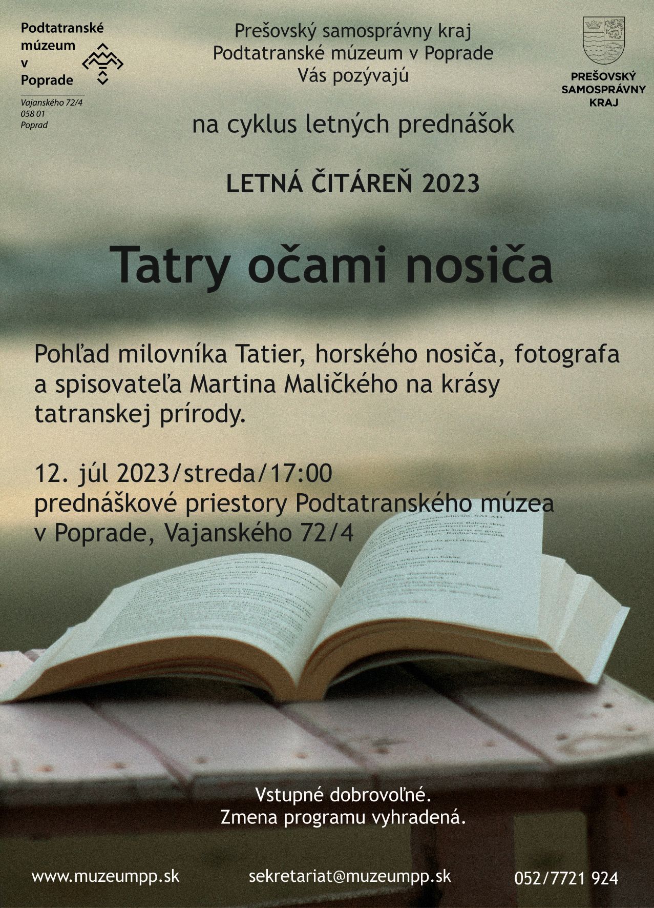 Letná čitáreň – Tatry očami nosiča