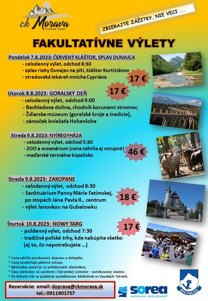 Fakultatívny výlet – GORALSKÝ DEŇ
