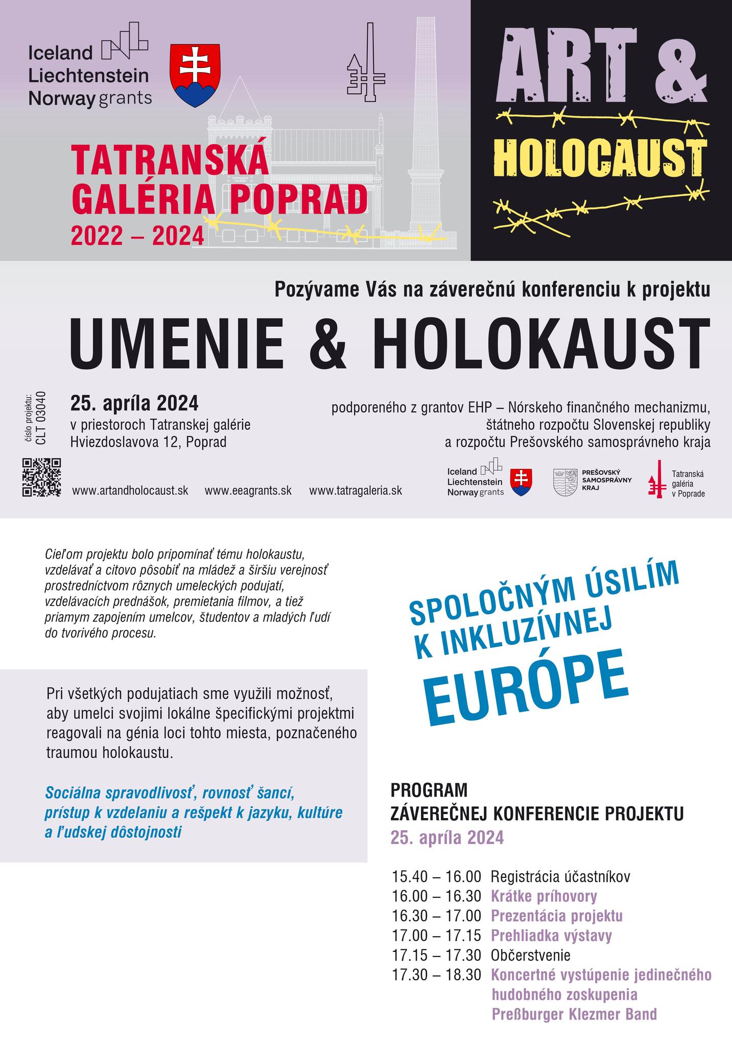 Záverečná konferencia k projektu s názvom ART&HOLOCAUST