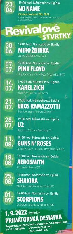 Revivalové štvrtky Popradského kultúrneho leta – SHAKIRA