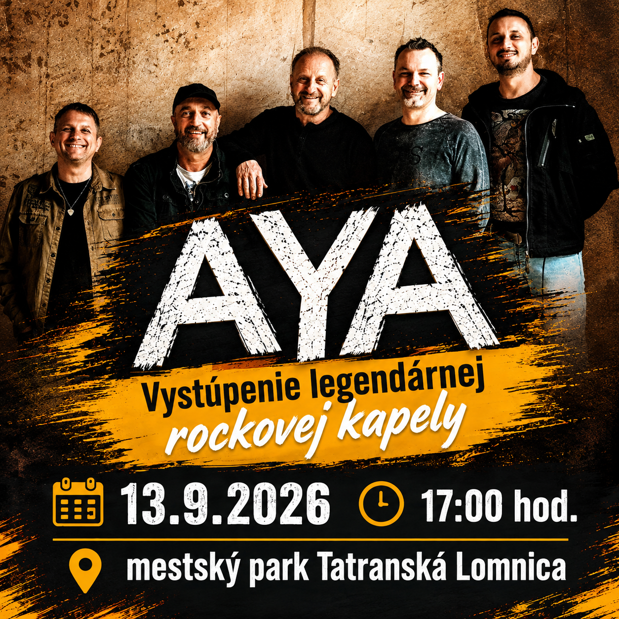 Koncert skupiny AYA – zmena termínu na 13.9.26