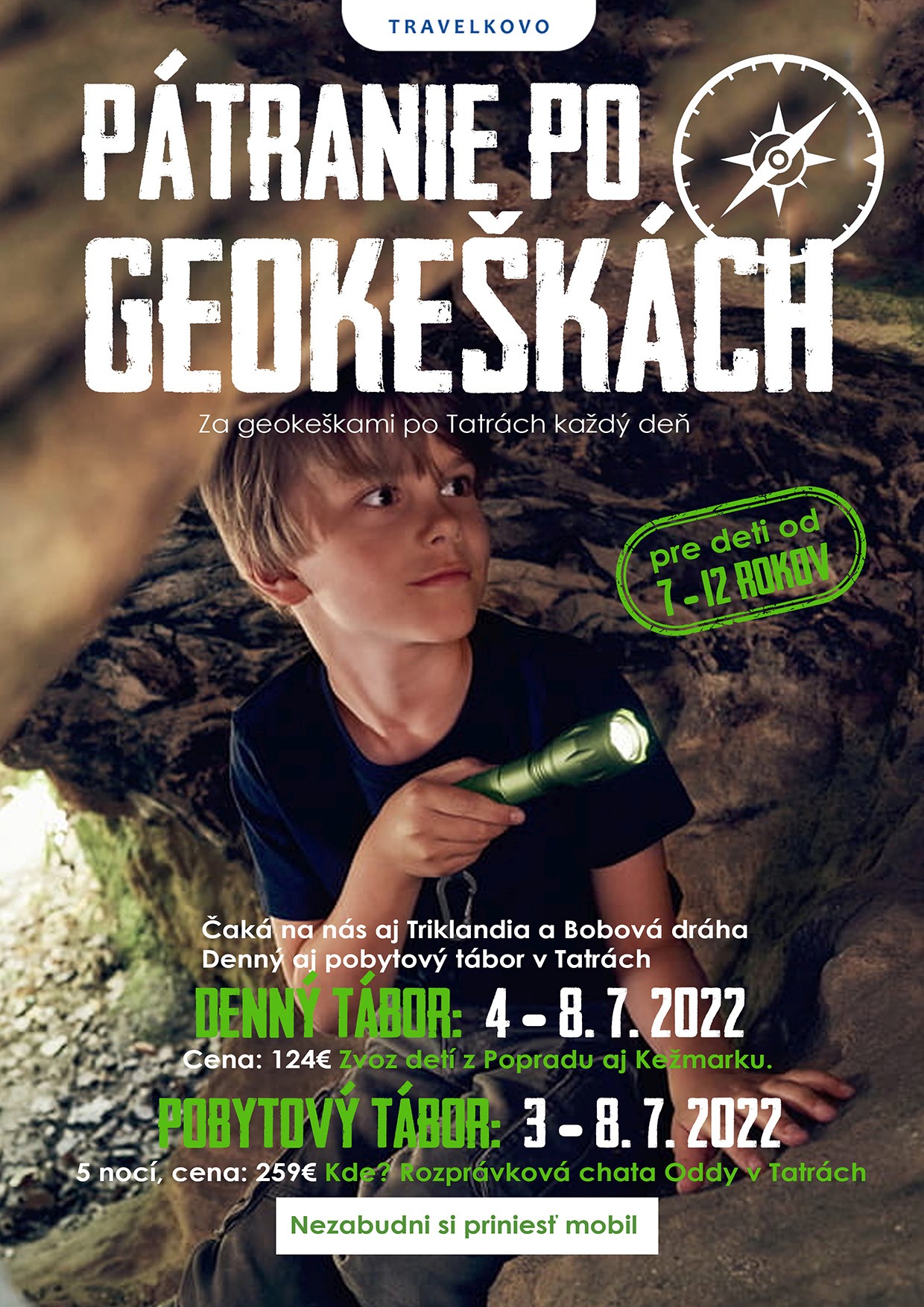 PÁTRANIE PO GEOKEŠKÁCH – denný tábor
