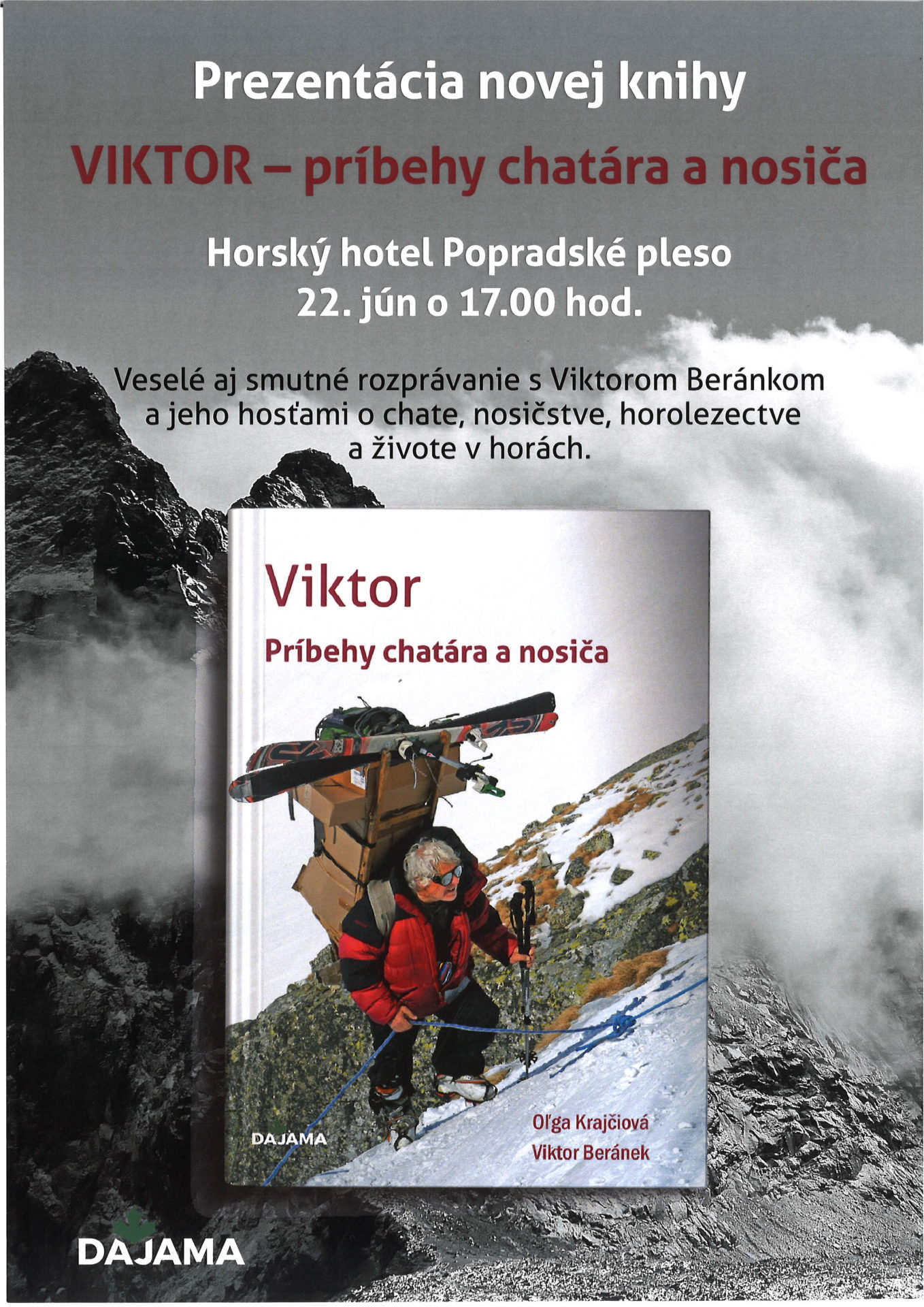 Prezentácia novej knihy Viktor – príbehy chatára a nosiča