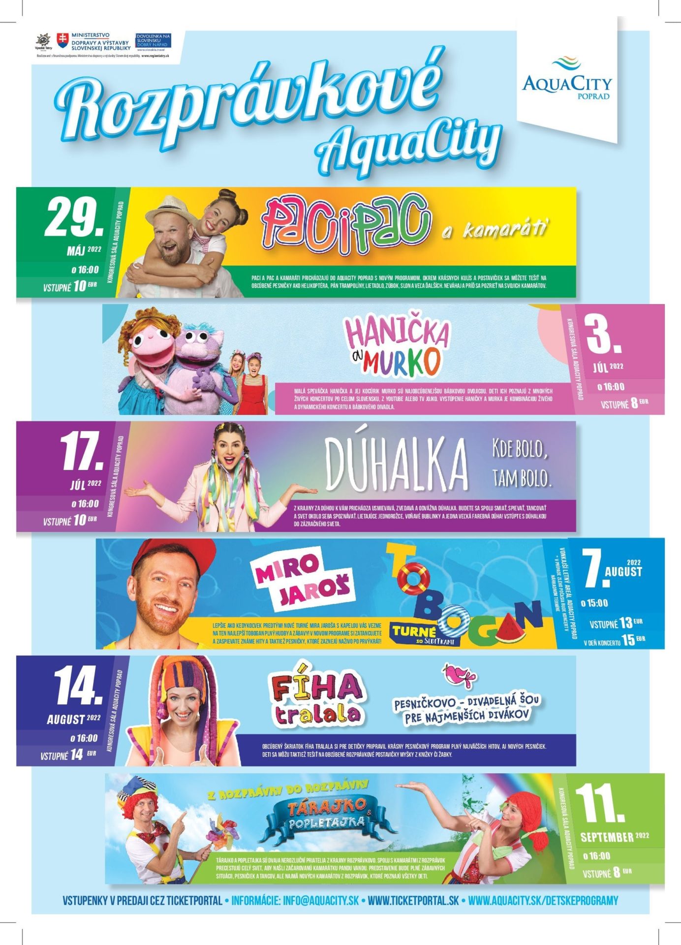 Rozprávkové AquaCity – Deň detí s  Paci Pac  a Baby clubom Hippo