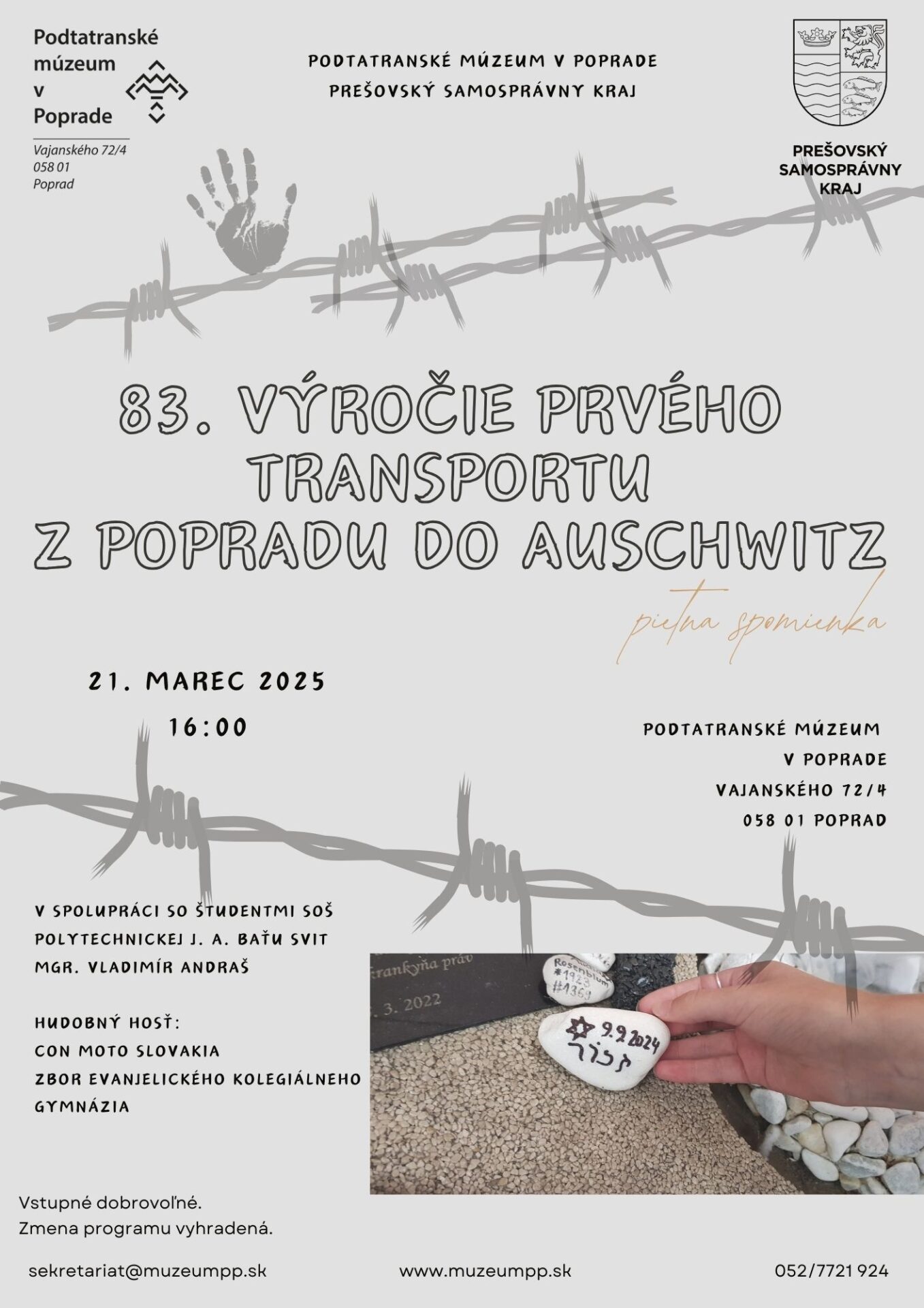 83. výročie prvého transportu z Popradu do Auschwitz