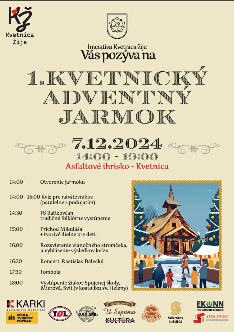 1. Kvetnický adventný jarmok