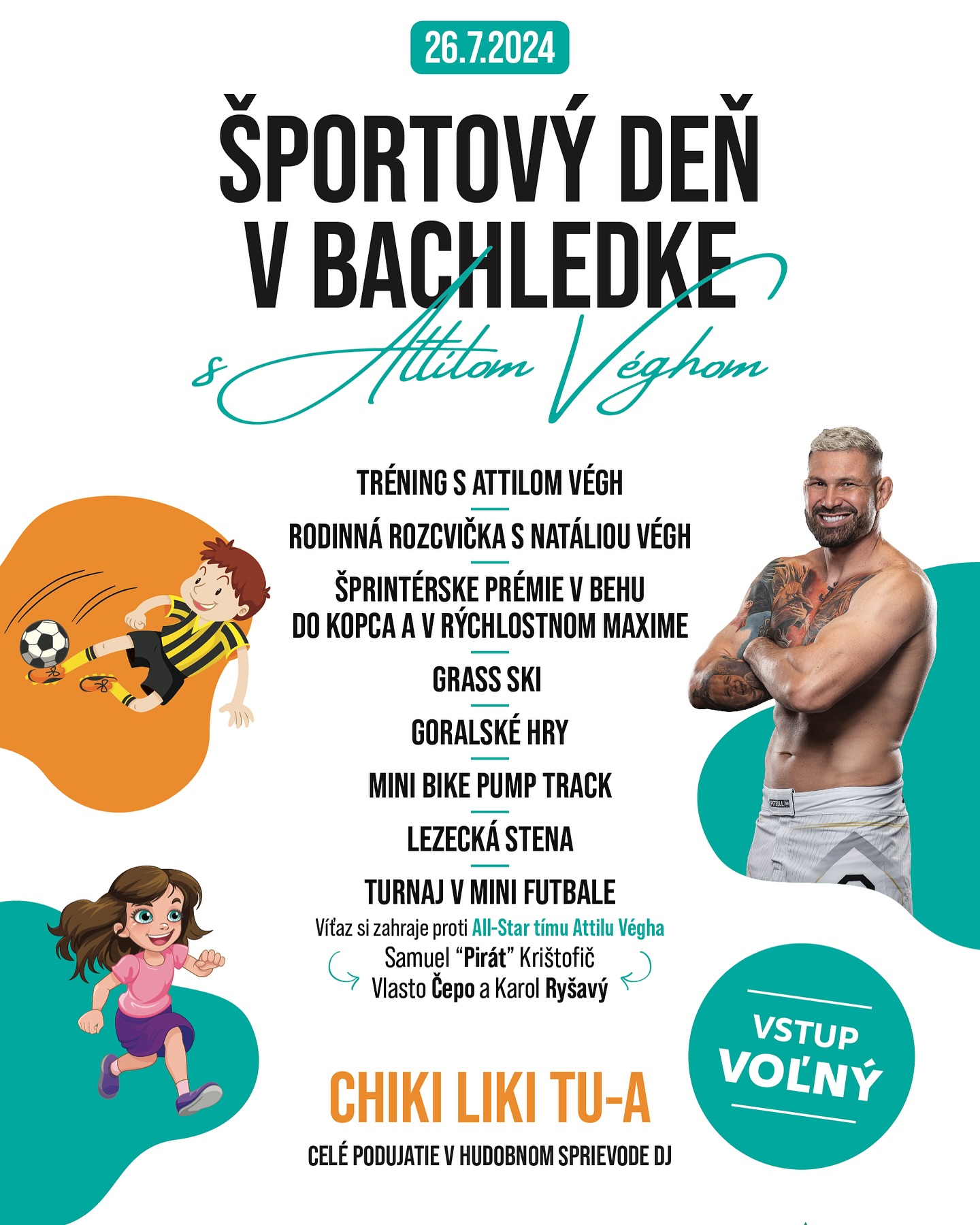 Športový deň v Bachledke s Attilom Véghom