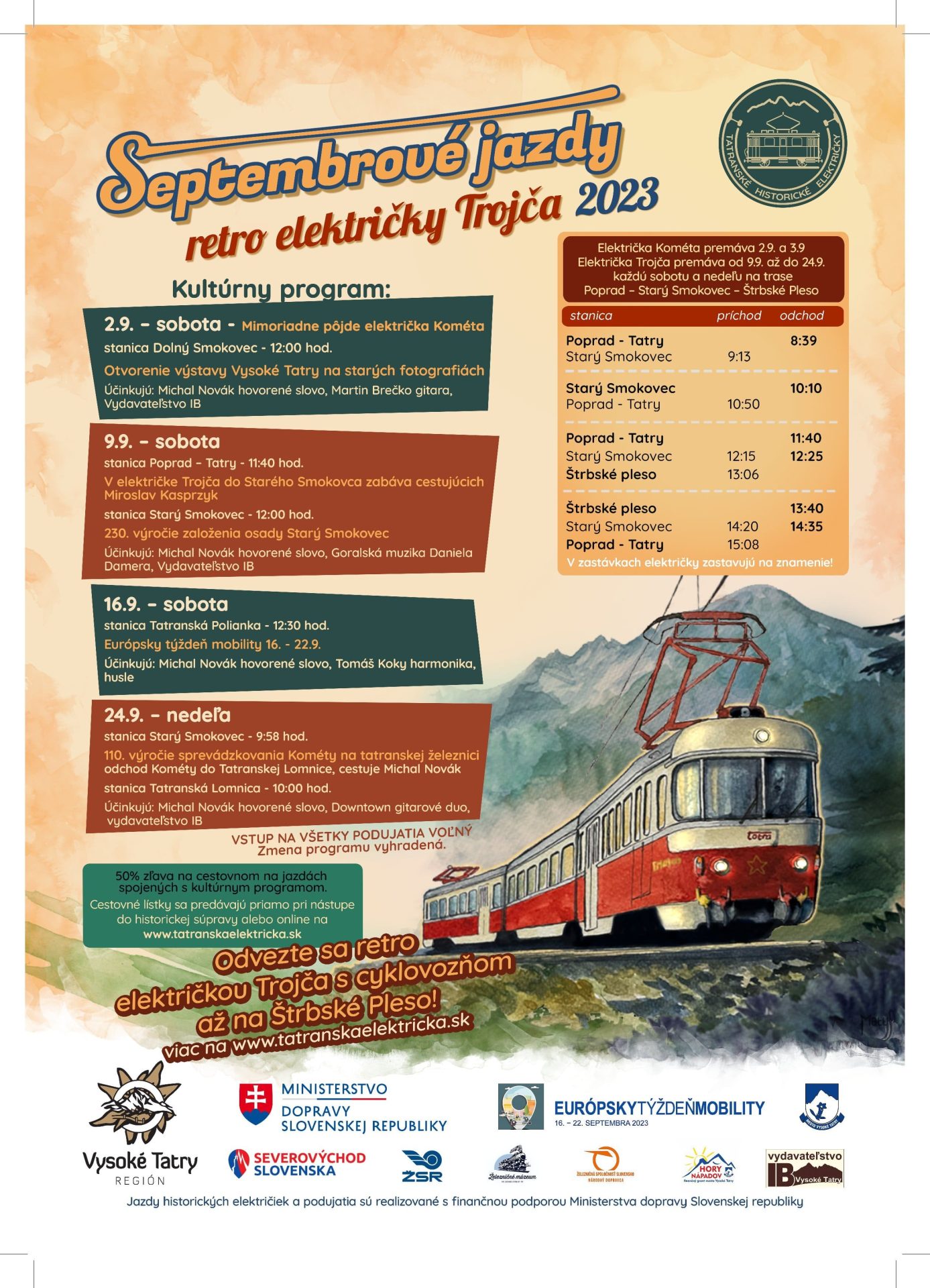 Septembrové jazdy historickou električkou 2023