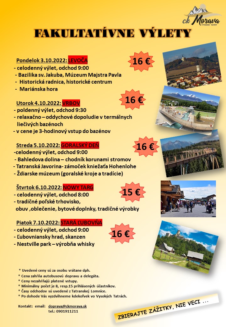 Výlety s CK Morava – STARÁ ĽUBOVŇA