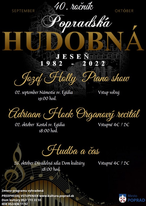 Koncert Adriaan Hoek Organový recitál