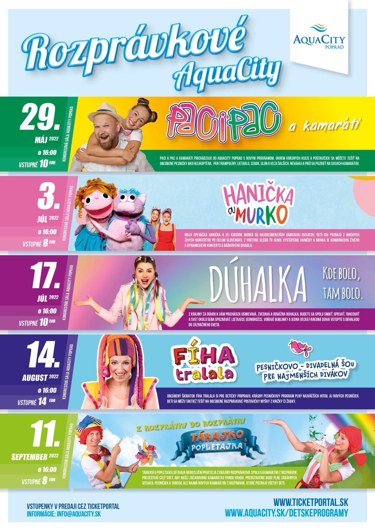 Rozprávkové AquaCity – Dúhalka – Kde bolo tam bolo