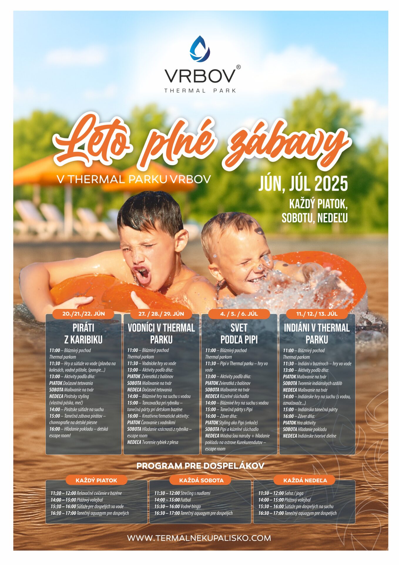 LETO PLNÉ ZÁBAVY V THERMAL PARKU VRBOV