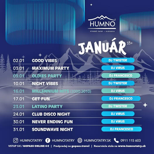 Január v HUMNO TATRY