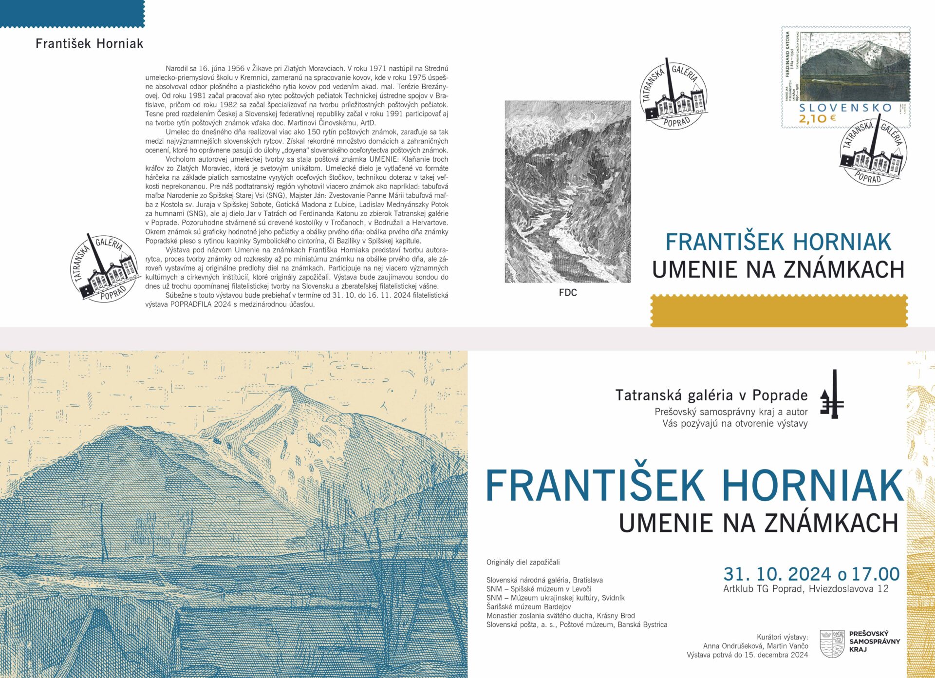 Vernisáž výstavy UMENIE NA ZNÁMKACH