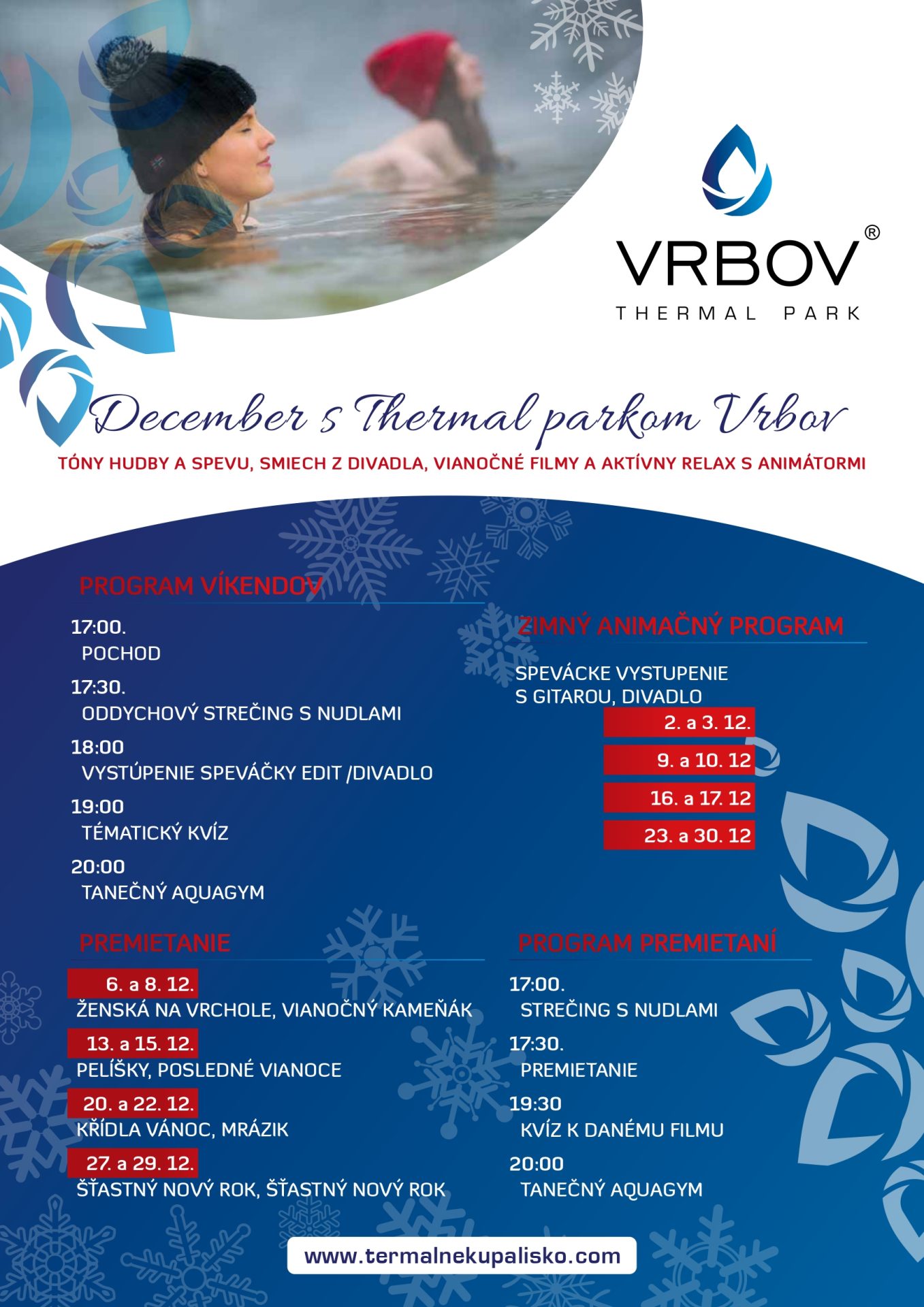 POSLEDNÉ VIANOCE – premietanie filmu počas večerného kúpania