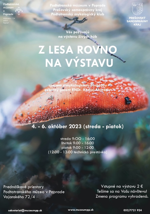 Výstava živých húb „Z lesa rovno na výstavu“
