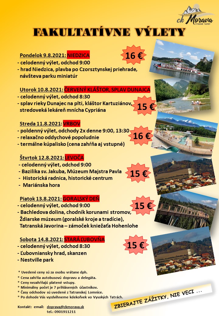 Fakultatívny výlet – LEVOČA