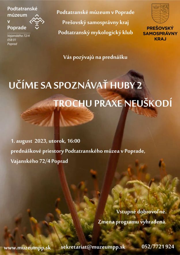 Prednáška – Učíme sa spoznávať huby