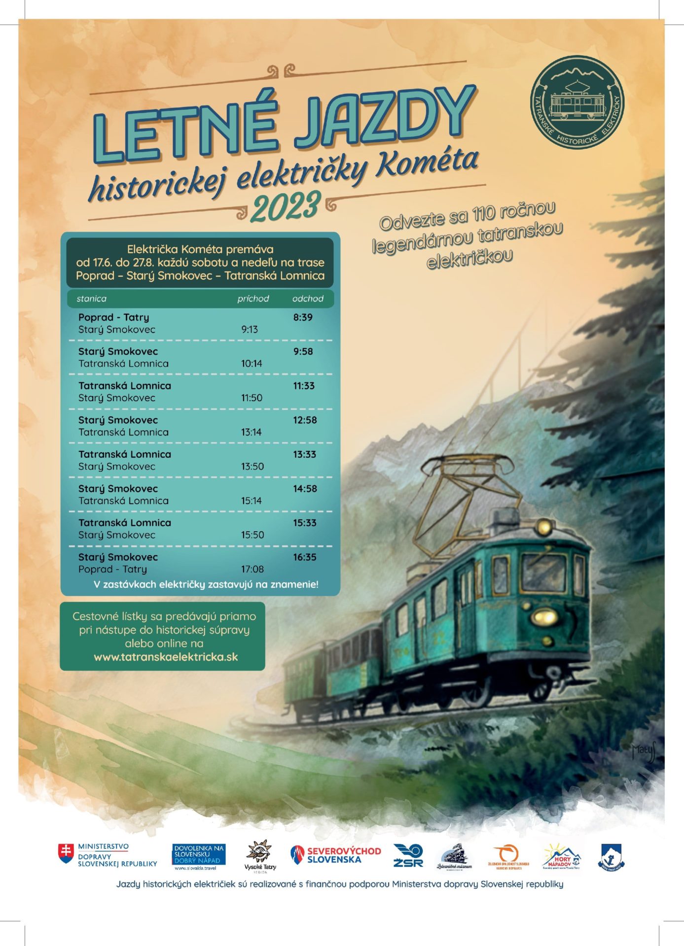 Jazda historickou električkou Kométa
