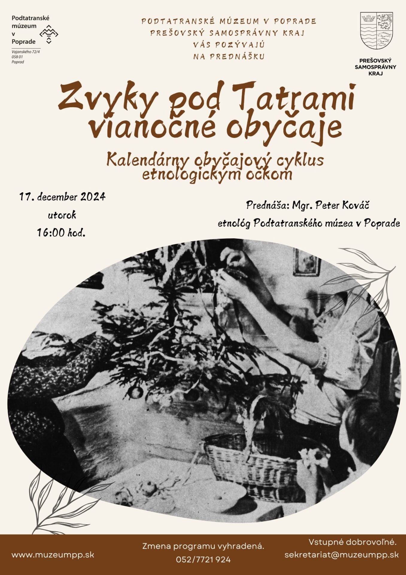 Zvyky pod Tatrami s dôrazom na vianočné obyčaje