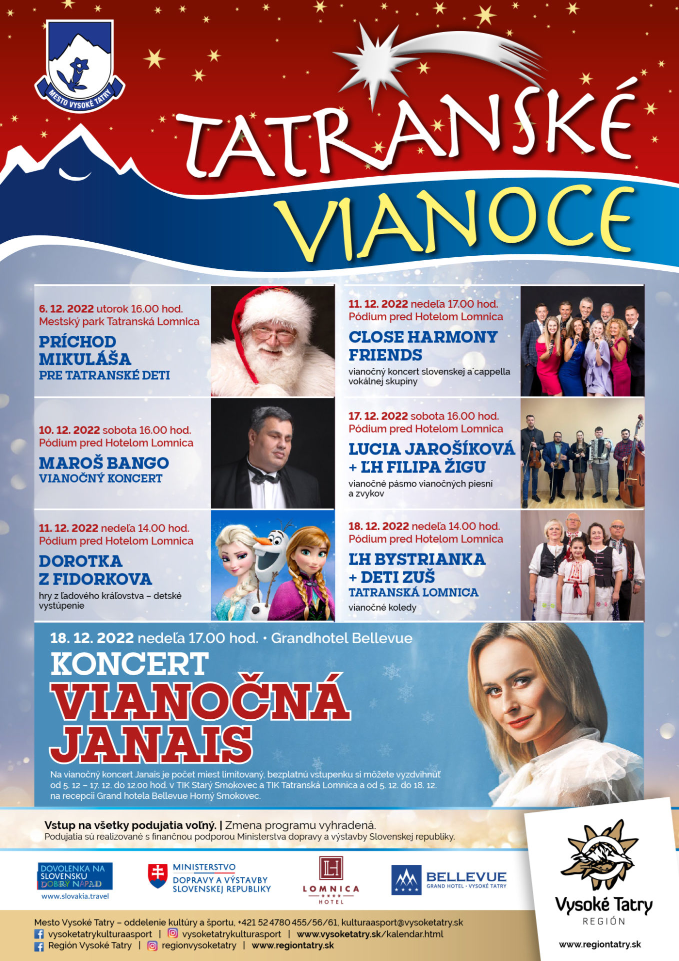 TATRANSKÉ VIANOCE – koncert Vianočná Janais