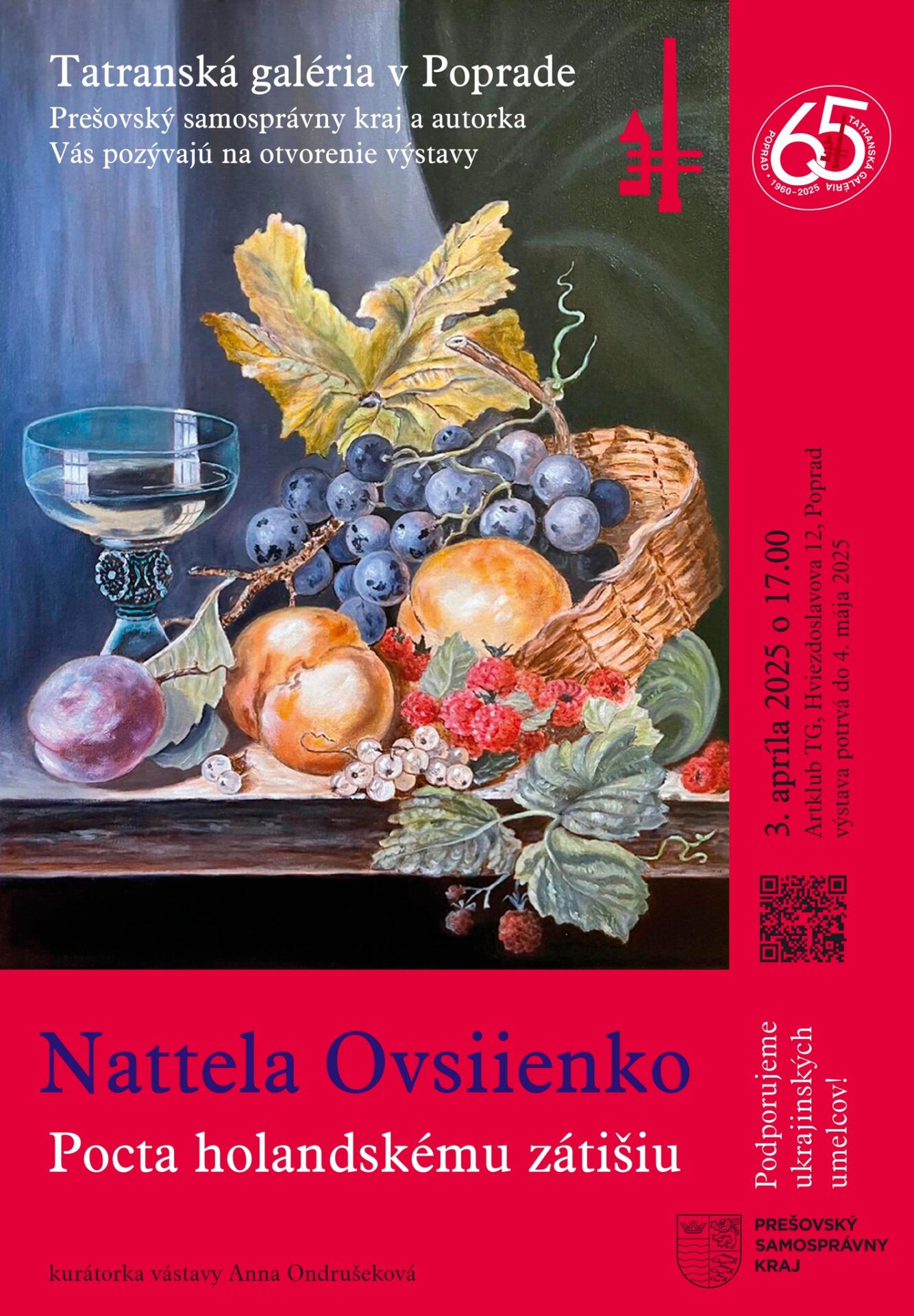 Komorná výstava Nattely Ovsiienko – Pocta holandskému zátišiu