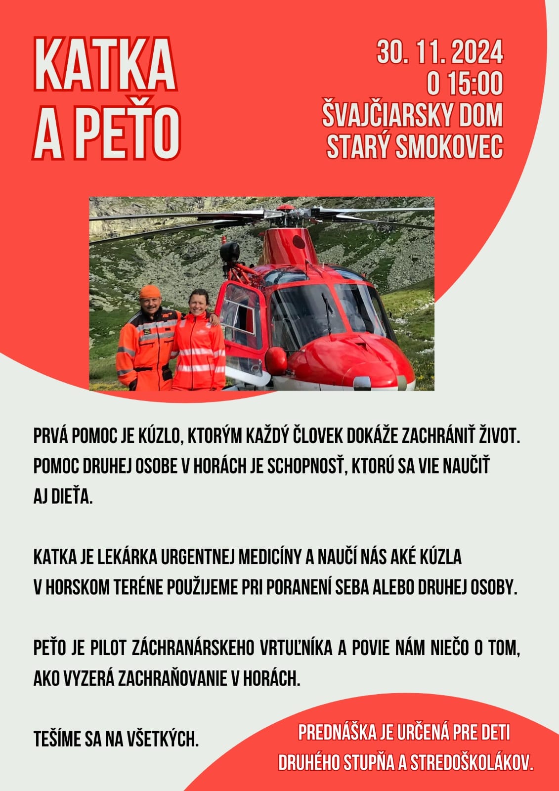 Prednáška pre deti: Prvá pomoc