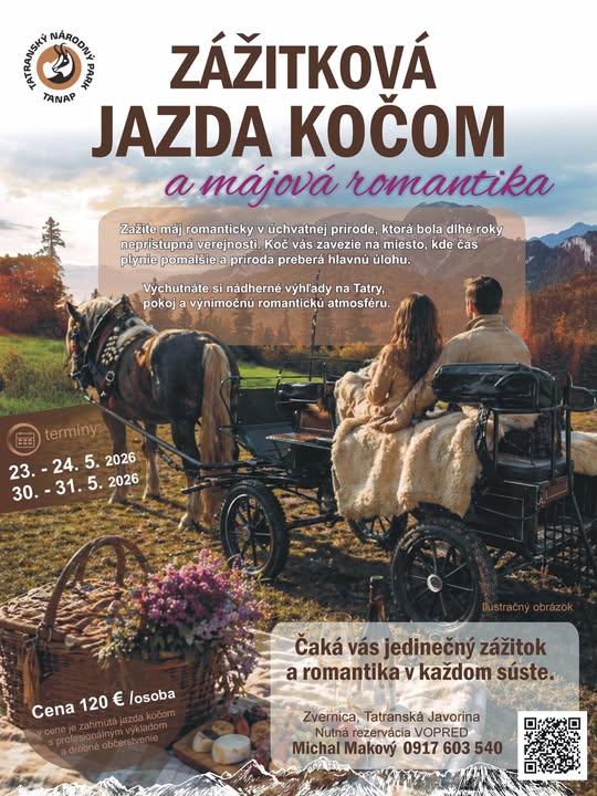 Zážitková jazda kočom a májová romantika