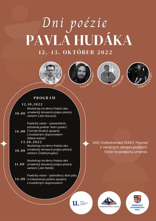 Dni poézie Pavla Hudáka