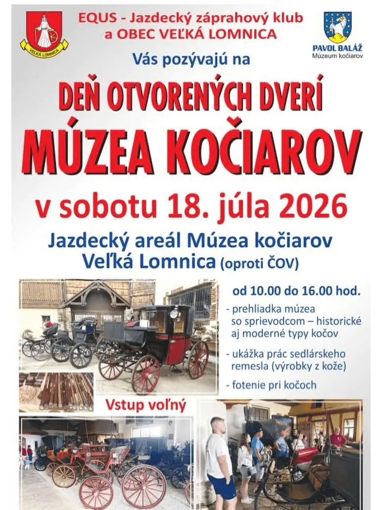 DEN OTVORENÝCH DVERÍ MÚZEA KOČIAROV