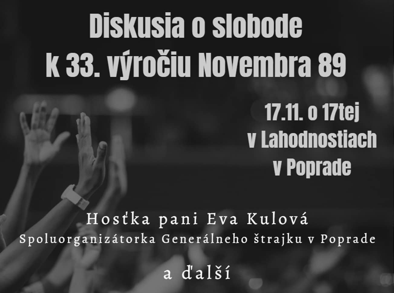 Diskusia o slobode k 33. výročiu Novembra 89