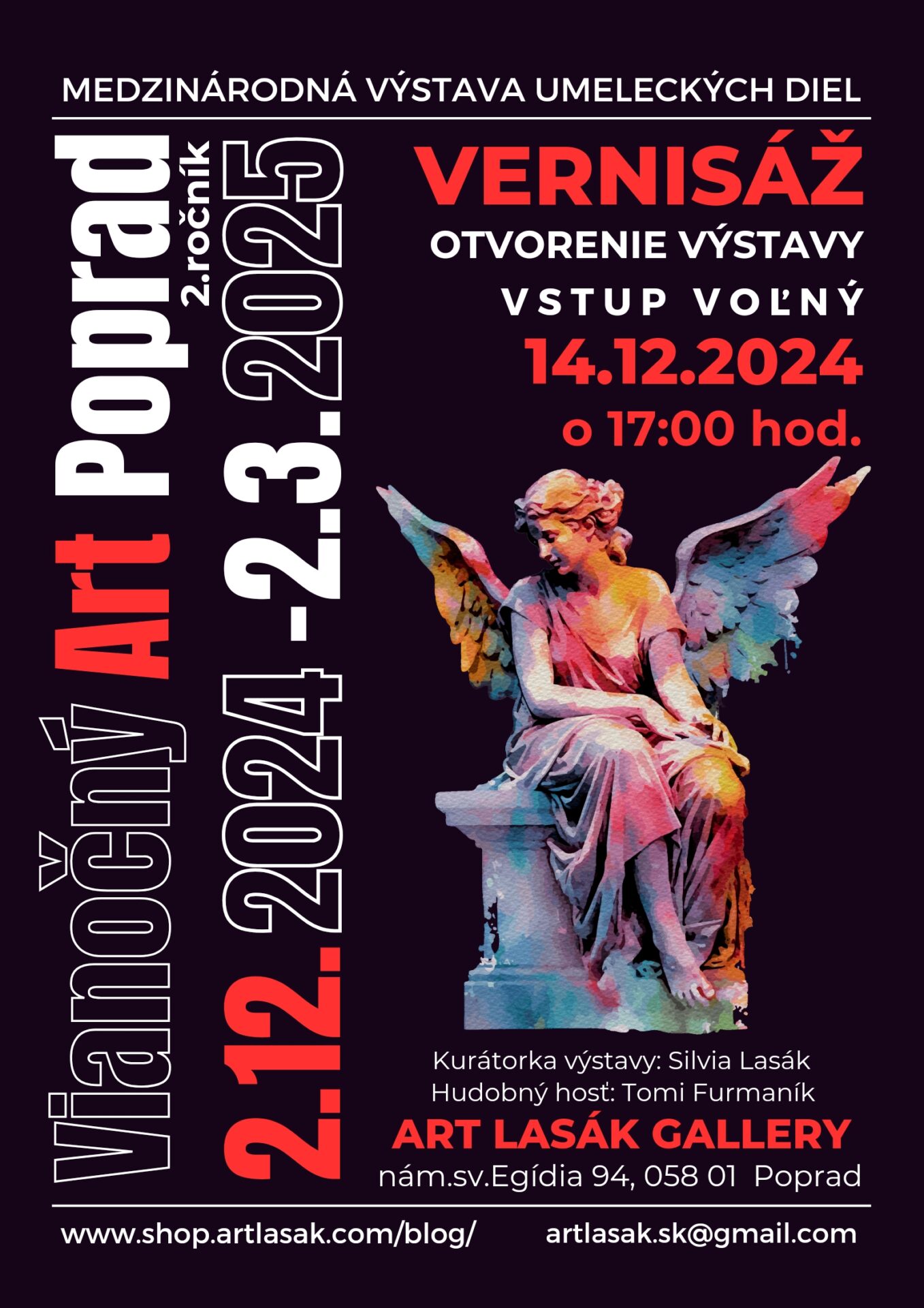 Vernisáž Medzinárodnej výstavy umeleckých diel Vianočný art Poprad