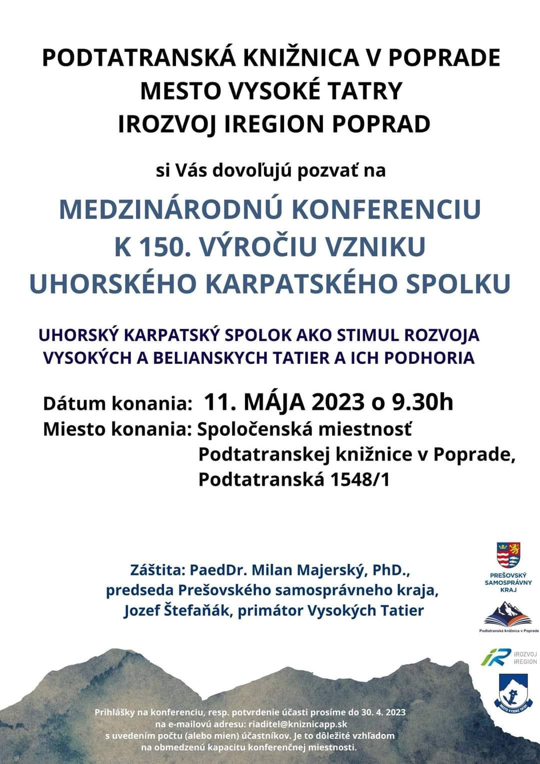 Medzinárodná konferencia k 150. výročiu Uhorského karpatského spolku